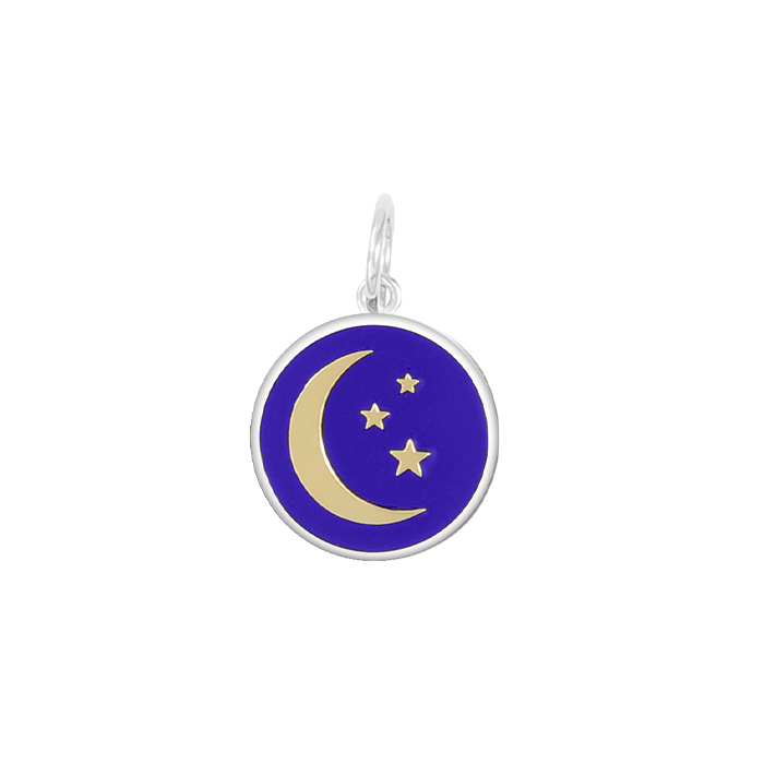 LOLA Necklaces and Pendants LOLA Moon and Stars Pendant - Royal Blue and Gold Small