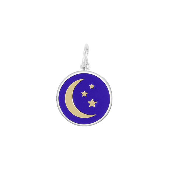 LOLA Necklaces and Pendants LOLA Moon and Stars Pendant - Royal Blue and Gold Small