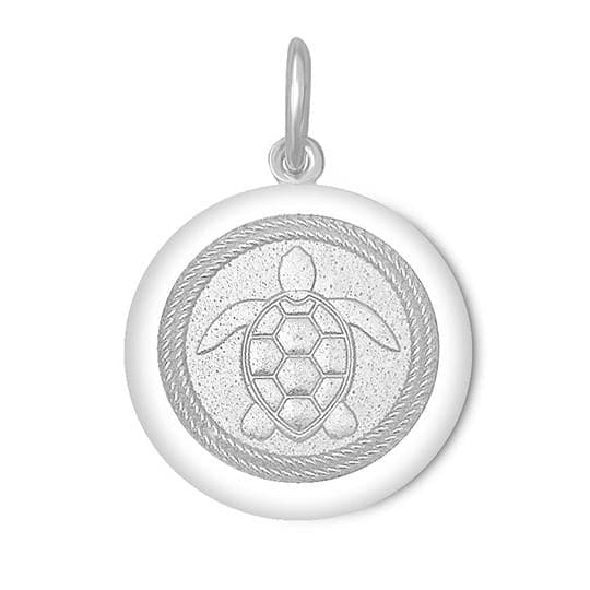 LOLA Necklaces and Pendants Sea Turtle Pendant - Alpine White Medium