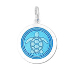 LOLA Necklaces and Pendants Sea Turtle Pendant - Light Blue Medium