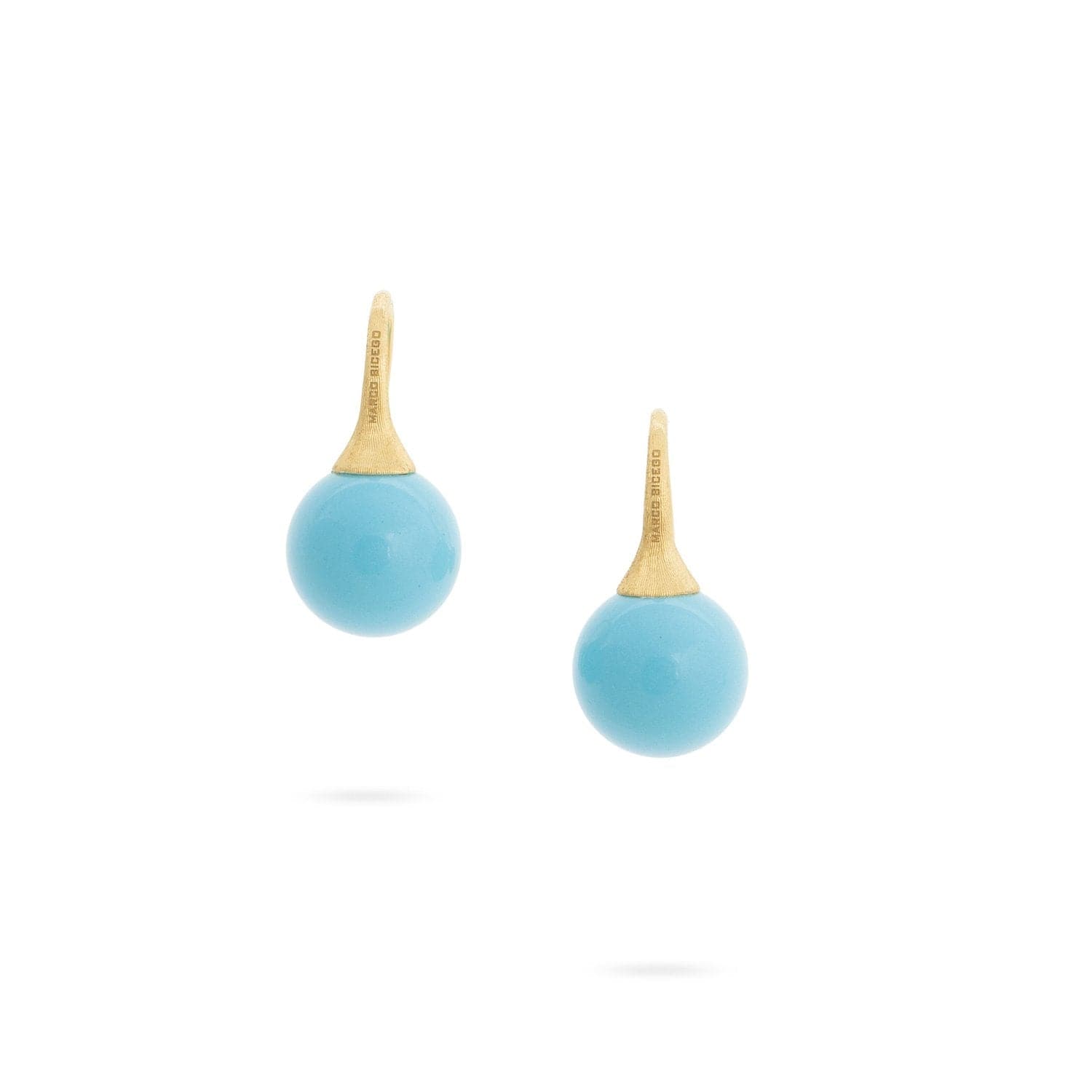 Marco Bicego Earring Africa Gold & Turquoise Small French Wire Earrings