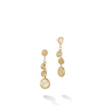 Marco Bicego Earring Jaipur Collection 18K Yellow Gold Engraved and Polished Charm Drop Earrings