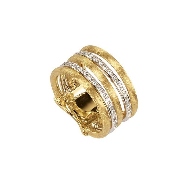 Marco Bicego Ring Jaipur Link Diamond Five Row Ring 6.5