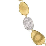 Marco Bicego Lunaria 18K Yellow and White Gold Diamond Pavé Small Single Station Collar Necklace - view 2