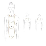 Marco Bicego Lunaria 18K Yellow and White Gold Diamond Pavé Small Single Station Collar Necklace - view 4