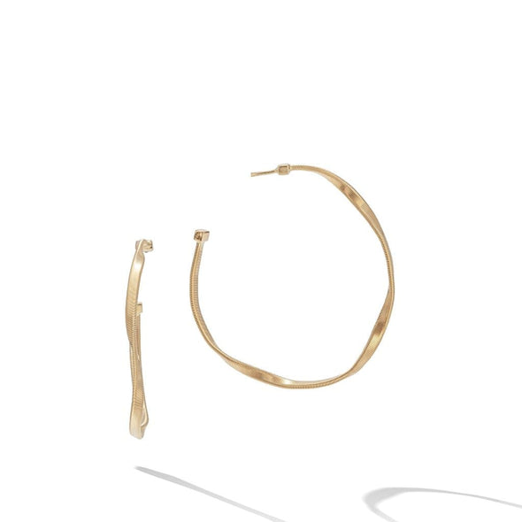 Marco Bicego Earring Marrakech Collection 18K Yellow Gold Medium Hoop Earrings