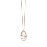 Marco Bicego Necklaces and Pendants Marrakech Onde Collection 18K Yellow Gold and Diamond Concentric Small Pendant
