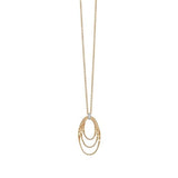 Marco Bicego Necklaces and Pendants Marrakech Onde Collection 18K Yellow Gold and Diamond Concentric Small Pendant