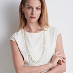Marco Bicego Bracelet Marrakech Onde Collection 18K Yellow Gold and Diamond Flat Link Bracelet