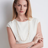 Marco Bicego Bracelet Marrakech Onde Collection 18K Yellow Gold and Diamond Flat Link Bracelet