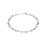 Marco Bicego Necklaces and Pendants Paradise Collection 18K Yellow Gold Blue Topaz and Mixed Gemstone Single Strand Necklace