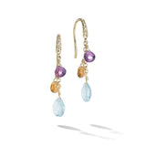Marco Bicego Earring Paradise Collection 18K Yellow Gold Mixed Topaz Small Drop Earrings