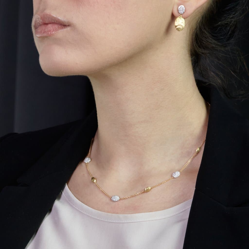 Marco Bicego Necklaces and Pendants Siviglia Diamond Pavé Small Bead Necklace