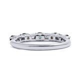 Mark Henry Ring 18k White Gold Alexandrite and Diamond Baguette Band 6.25