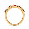 Mark Henry Ring 18k Yellow Gold Amalie Ruby and Diamond Baguette Band 6.5