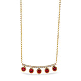Mark Henry Necklaces and Pendants 18k Yellow Gold Diamond and Ruby Crown Necklace