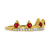Mark Henry Ring 18k Yellow Gold Icon Ruby and Diamond Ring 7