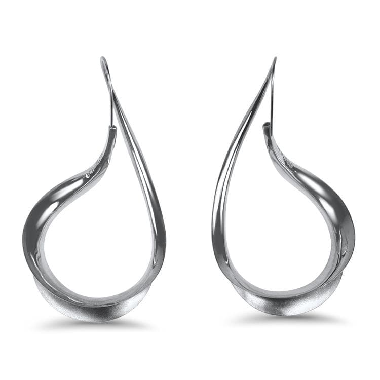 Michael Good Earring 18K White Gold Figure Eight Earrings - Large