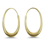 Michael Good Earring Estate 18k Yellow Gold Michael Good Oval Hoop Earrings - Small