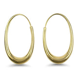 Michael Good Earring Estate 18k Yellow Gold Michael Good Oval Hoop Earrings - Small
