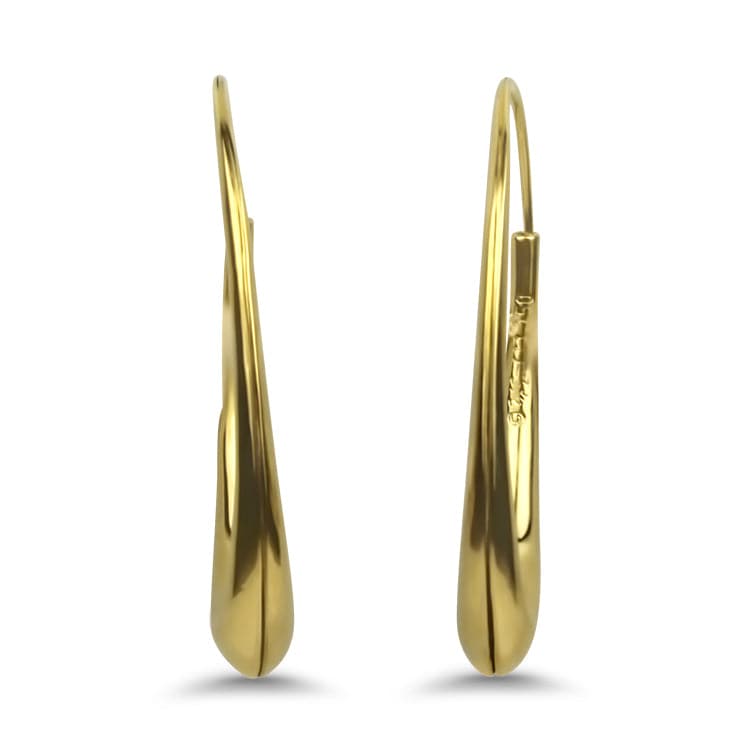 Michael Good Earring Estate 18k Yellow Gold Michael Good Oval Hoop Earrings - Small