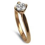 PAGE Estate Engagement Ring 14K Rose Gold .46ct Solitaire Engagement Ring 5.75