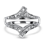 PAGE Estate Wedding Band 14k White Gold and Diamond Enhancer Band 6.25