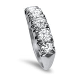 PAGE Estate Wedding Band 14K White Gold Diamond Band 7.25