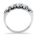 PAGE Estate Wedding Band 14K White Gold Diamond Band 7.25