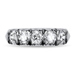 PAGE Estate Wedding Band 14K White Gold Diamond Band 7.25