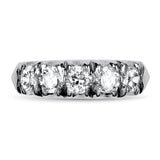 PAGE Estate Wedding Band 14K White Gold Diamond Band 7.25