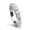 PAGE Estate Wedding Band 14k White Gold Five Diamond Band 7