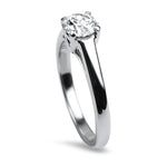PAGE Estate Engagement Ring 14k White Gold Trellis Solitaire Style Diamond Ring 6.25