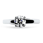 PAGE Estate Engagement Ring 14k White Gold Trellis Solitaire Style Diamond Ring 6.25