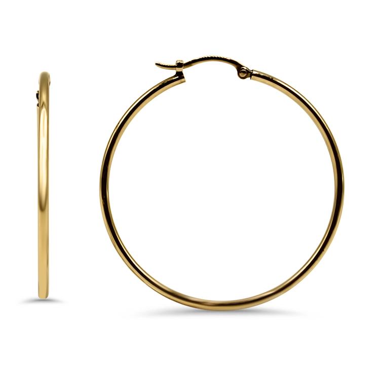 PAGE Estate Earring 14k Yellow Gold Hoops