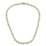 PAGE Estate Necklaces and Pendants 14k Yellow Gold S-Link Diamond Necklace