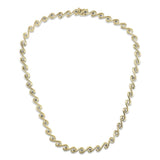 PAGE Estate Necklaces and Pendants 14k Yellow Gold S-Link Diamond Necklace