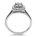 PAGE Estate Engagement Ring 18k White Gold .50ct Diamond Halo Ring 5