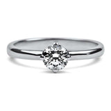 PAGE Estate Engagement Ring 18K White Gold .53ct Solitaire Engagement Ring 8