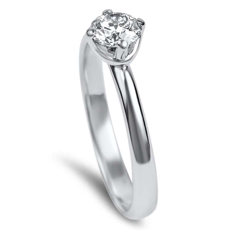 PAGE Estate Engagement Ring 18K White Gold .53ct Solitaire Engagement Ring 8