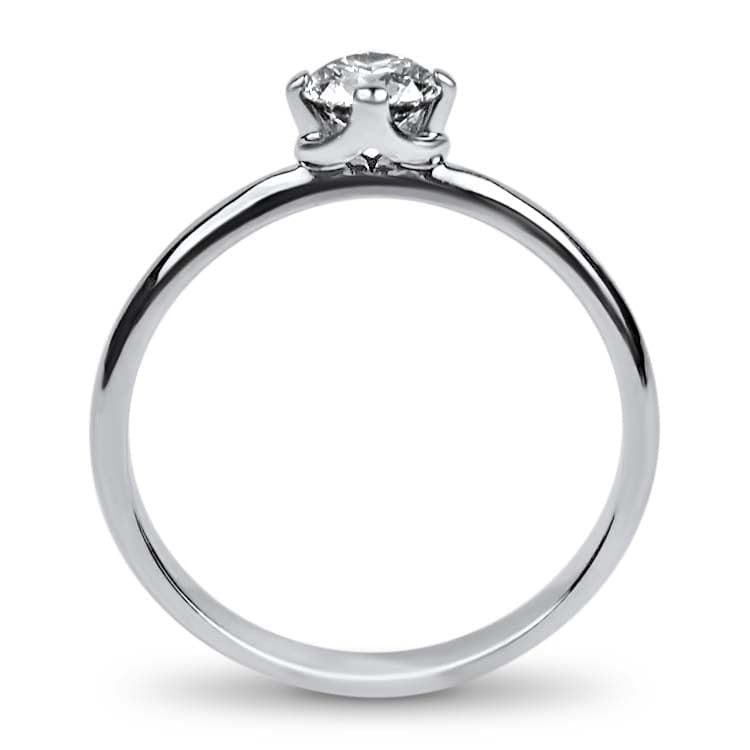 PAGE Estate Engagement Ring 18K White Gold .53ct Solitaire Engagement Ring 8