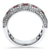 PAGE Estate Ring 18k White Gold Sylvie Collection Ruby and Diamond Band 5.5
