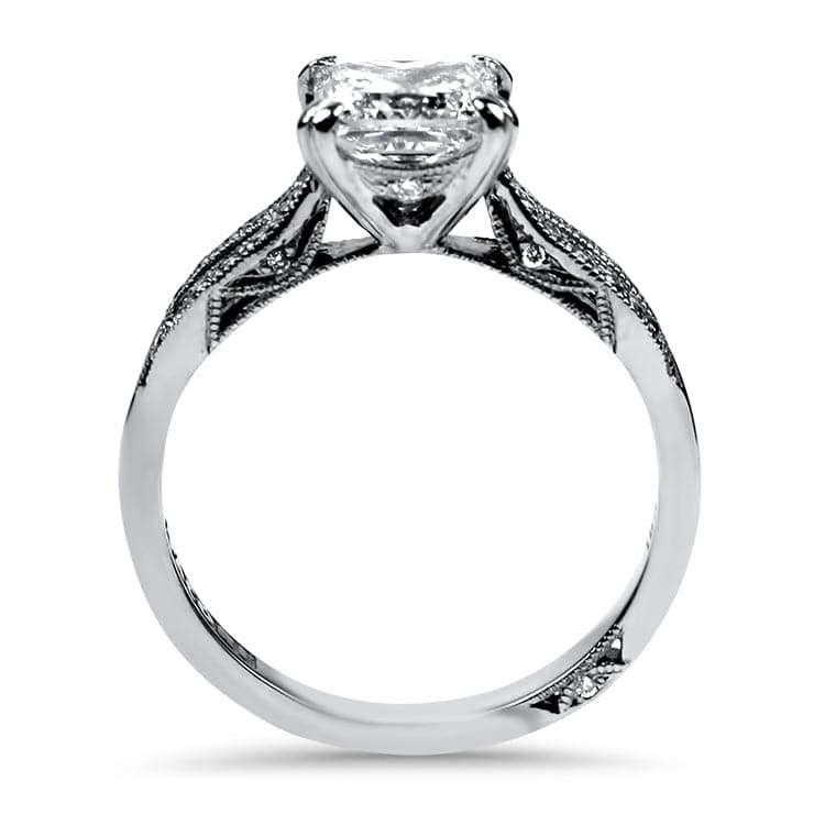 PAGE Estate Engagement Ring 18k White Gold Tacori Ribbon Collection Diamond Engagement Ring 5.75