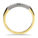 PAGE Estate Wedding Band 18K Yellow and White Gold Jabel Diamond Band 5.75