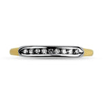 PAGE Estate Wedding Band 18K Yellow and White Gold Jabel Diamond Band 5.75