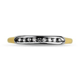 PAGE Estate Wedding Band 18K Yellow and White Gold Jabel Diamond Band 5.75