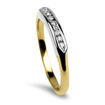 PAGE Estate Wedding Band 18K Yellow and White Gold Jabel Diamond Band 5.75