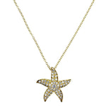 PAGE Estate Necklaces and Pendants 18k Yellow Gold and Diamond Starfish Pendant