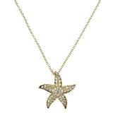 PAGE Estate Necklaces and Pendants 18k Yellow Gold and Diamond Starfish Pendant