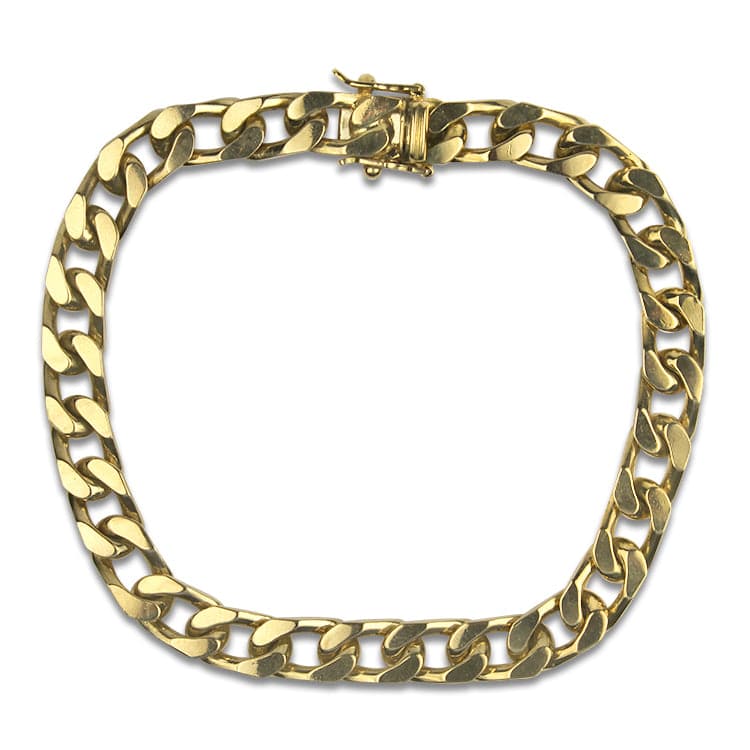 PAGE Estate Bracelet 18K Yellow Gold Curb Link Bracelet